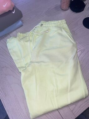 Missguided Neon Yellow High-Waist Joggers